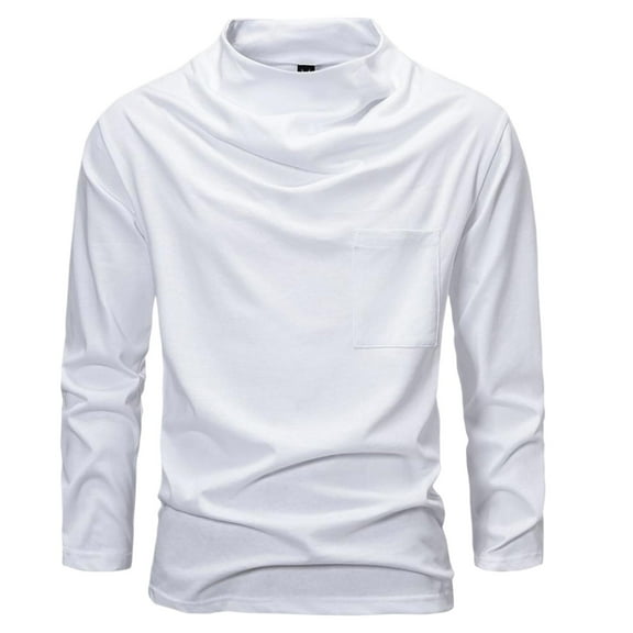 Dpytoraw Men's Autumn Long Sleeve Thin Round Neck Matching Color Sports Leisure Fitness Wear