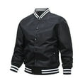 thumbnail image 1 of Dpytoraw Men's College Jacket Classic Loose Lightweight Cotton Letterman Baseball Jacket M 4XL, 1 of 4