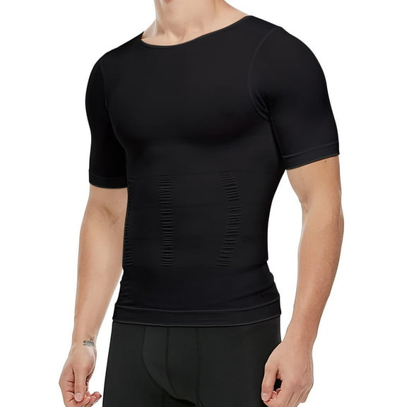 Dpytoraw Men's Compression Shirt Undershirt Tank Top Workout Vest Abs Abdomen Slim Body