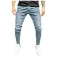 thumbnail image 1 of Dpytoraw Men's Fashion Denim Vintage Wash Hop Work Trousers Jeans Pants, 1 of 5