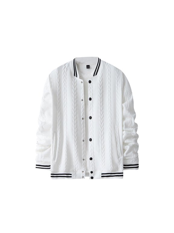 Men's Fashion Jacket Casual Slim Fit Cotton Baseball Bomb Jacket Urb Classic College Jacket