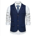 thumbnail image 1 of Dpytoraw Men's Fashion Solid Color Suit Vest, 1 of 2
