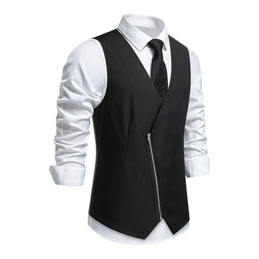 Dpytoraw Men's Fashion Solid Color Suit Vest