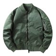 thumbnail image 1 of Dpytoraw Men's Flight Jacket Textured Athletic Casual Solid Colour Jacket Coat, 1 of 5