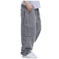 thumbnail image 1 of Dpytoraw Men's Hip Hop Baggy Cargo Pants With Multiple Pockets, 1 of 5
