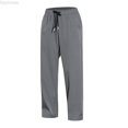 thumbnail image 1 of Dpytoraw Men's Ice Silk Pants Straight Leg Lightweight Drawstring Casual Trousers Gray XXXXL, 1 of 7