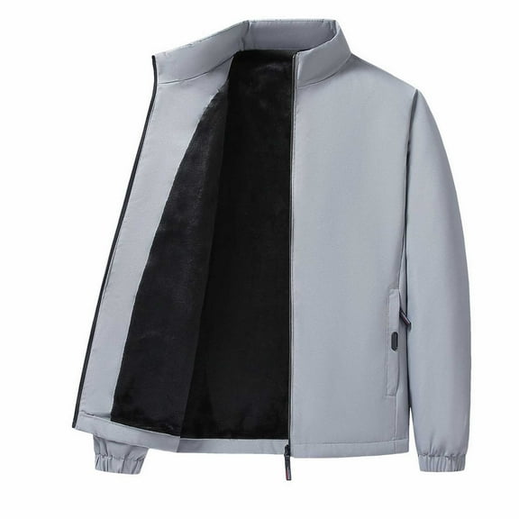 Dpytoraw Men's Jacket Fall Winter Thicken Windbreakers Jackets Padded Coats