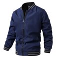 thumbnail image 1 of Dpytoraw Men's Jacket Lightweight Casual Spring Fall Windbreaker Zip Up Coat With Pocket, 1 of 4