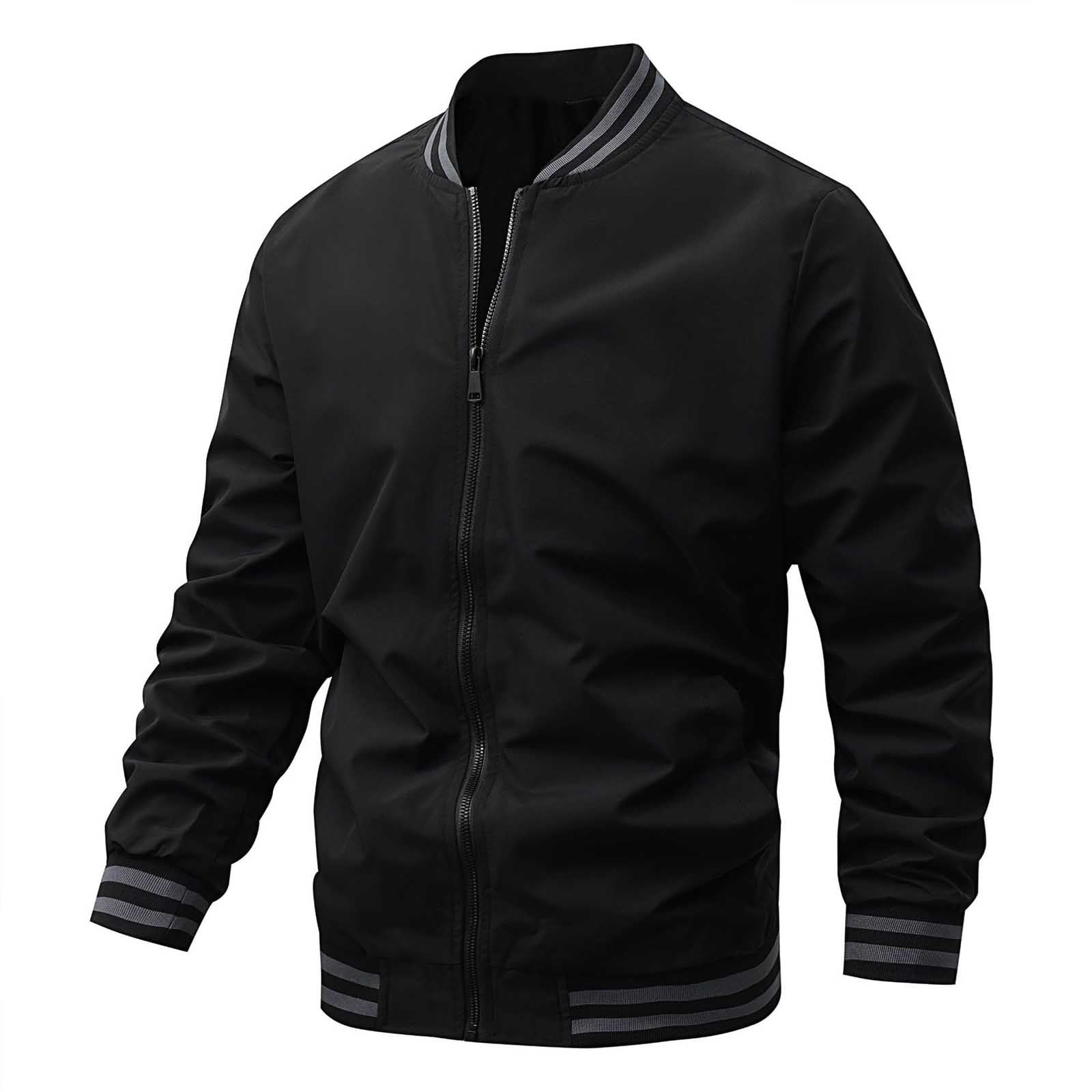 OGLCCG Men's Lightweight Bomber Jacket Zip Front Stand