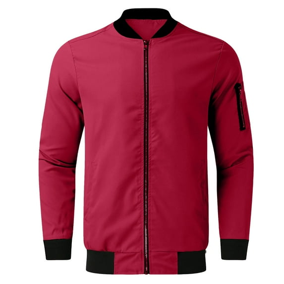 Dpytoraw Men's Jackets Slim Fashion Handsome Casual Jacket