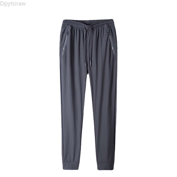 Dpytoraw Men's Lightweight Jogger Pants Quick Drying Running Hiking Athletic Track Pants with Pockets Gray XXXXXL