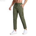 thumbnail image 1 of Dpytoraw Men's Lightweight Jogger Pants Stretch Fit Outdoor Running Travel Trousers Green L, 1 of 7