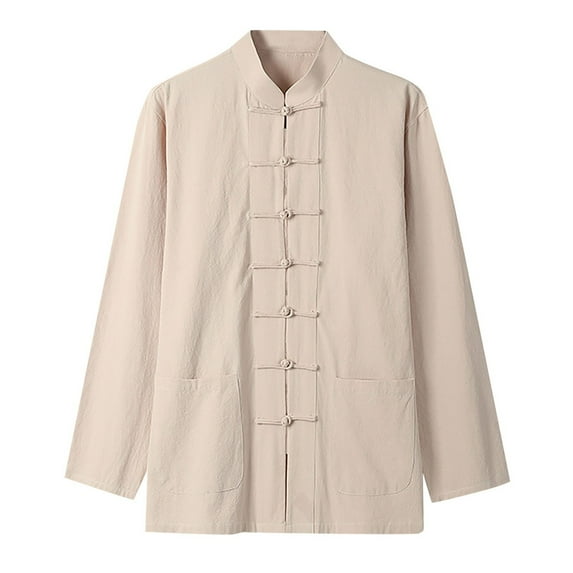 Dpytoraw Men's Long Sleeve Button Down Shirts Casual Cotton Linen Shirts Untucked Summer Beach Shirt