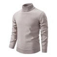 thumbnail image 1 of Dpytoraw Men's Long Sleeve Knitted Sweater Casual Solid Keep Warm Pullover Tops, 1 of 2