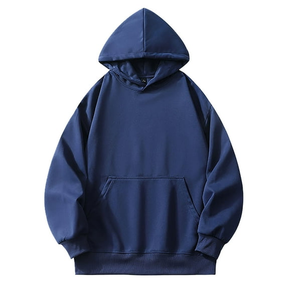 Dpytoraw Men's Long Sleeve Sweatshirt Casual Solid Holiday Hooded Pullover Tops