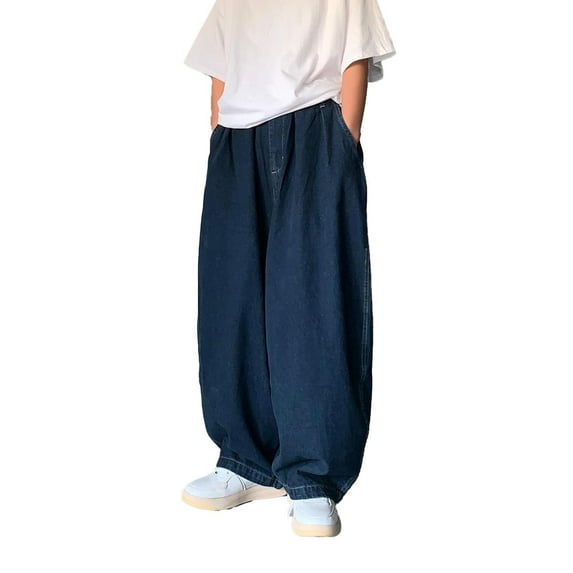 Dpytoraw Men's Loose Fit Baggy Jeans Casual Streetwear Wide Leg Hip Hop Oversized Denim Pants