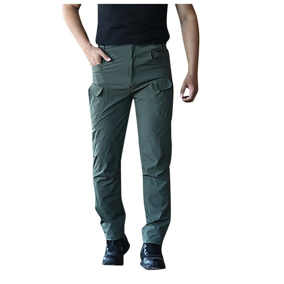 Dpytoraw Men's Overalls Pants Pants Outdoor Elastic Loose Soft Pants Spring And Autumn Pants Green