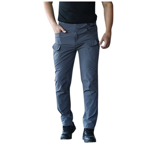 Dpytoraw Men's Overalls Pants Pants Outdoor Elastic Loose Soft Pants Spring And Autumn Pants Grey