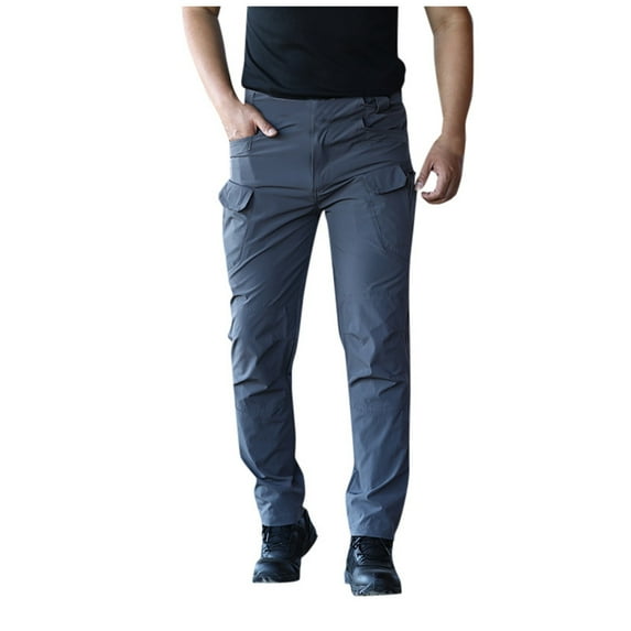 Dpytoraw Men's Overalls Pants Pants Outdoor Elastic Loose Soft Pants Spring And Autumn Pants Grey
