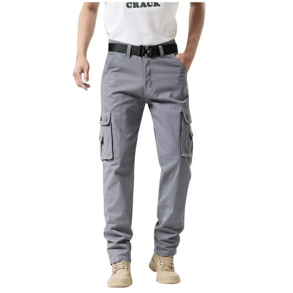 Dpytoraw Men's Overalls Pants Pants Outdoor Elastic Loose Soft Pants Spring And Autumn Pants Grey