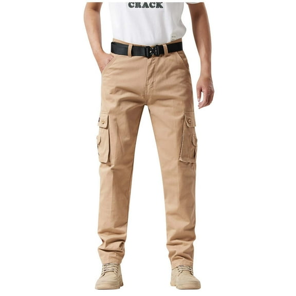Dpytoraw Men's Overalls Pants Pants Outdoor Elastic Loose Soft Pants Spring And Autumn Pants Khaki