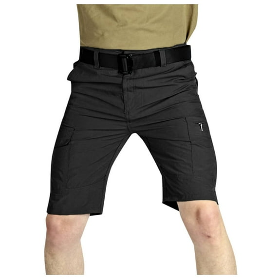 Dpytoraw Men's Quick Drying Shorts Summer Hiking Trousers Trousers With Pockets Cargo Trousers Short Lightweight Sports Shorts Trekking Trousers Short Men Black