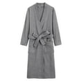 thumbnail image 1 of Dpytoraw Men's Robes Cloth Bathrobe Soft Kimono Bath Robe Kimono Spa Robe For Men Long Loungewear With Pockets, 1 of 5