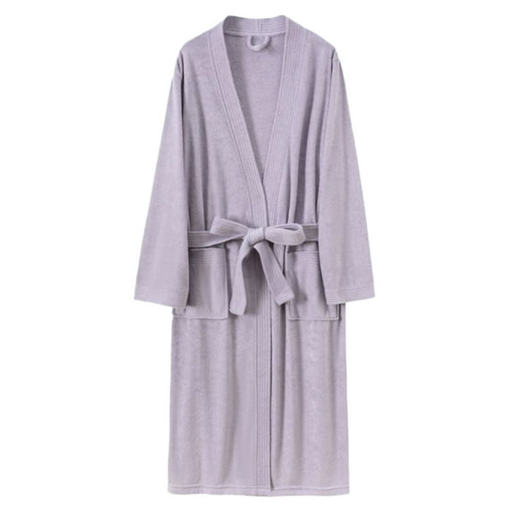 Dpytoraw Men's Robes Cloth Bathrobe Soft Kimono Bath Robe Kimono Spa Robe For Men Long Loungewear With Pockets