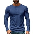 thumbnail image 1 of Dpytoraw Men's Shirts Long Sleeve Button T Shirt Lightweight Fashion Casual Pullover Shirt, 1 of 5