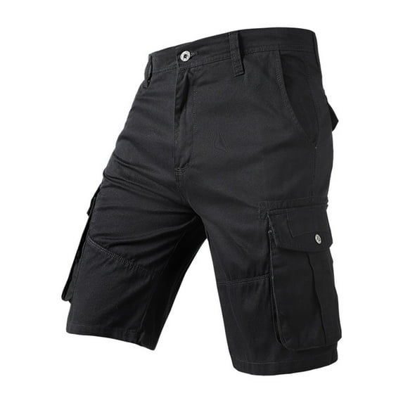 Dpytoraw Men's Shorts With Pockets For Outdoor Mountaineering Work Shorts With Large Pockets Black
