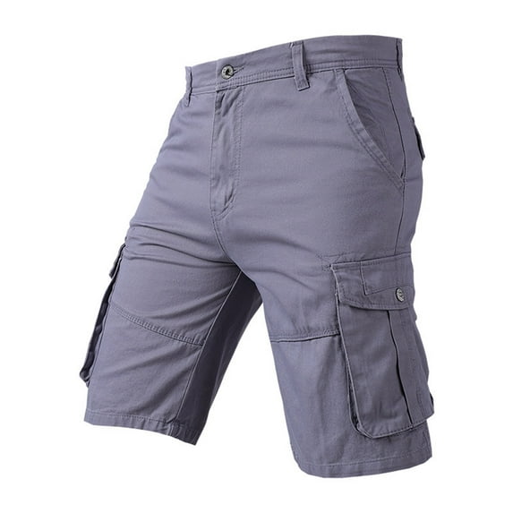 Dpytoraw Men's Shorts With Pockets For Outdoor Mountaineering Work Shorts With Large Pockets Grey