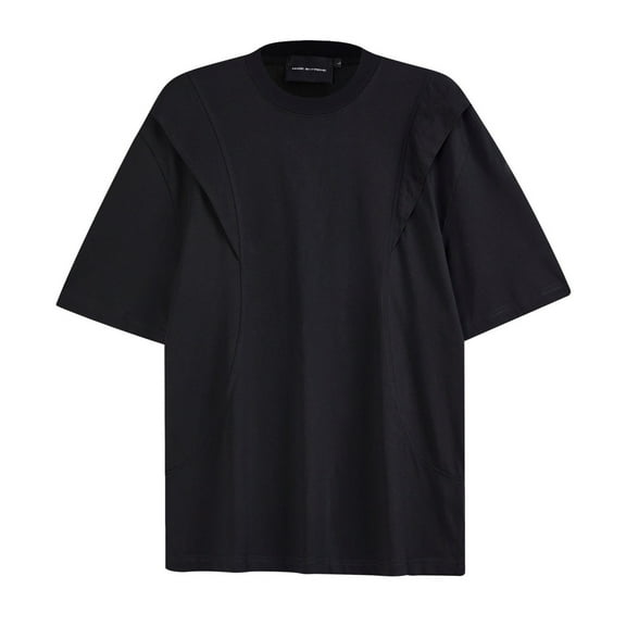 Dpytoraw Men's Summer New Short Sleeve T Shirt Fashion Versatile Top Big and Tall T-Shirts Black M