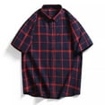 thumbnail image 1 of Dpytoraw Men's Summer Plaid Short Sleeve Shirt / Vintage Patterned Casual Shirt Men’s Short Sleeve Shirts, 1 of 3