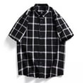 thumbnail image 1 of Dpytoraw Men's Summer Plaid Short Sleeve Shirt / Vintage Patterned Casual Shirt Men’s Short Sleeve Shirts, 1 of 3
