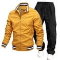 thumbnail image 1 of Dpytoraw Men's Sweat Suit 2 Piece Outfit Casual Contrast Sports Jogging Tracksuits Set, 1 of 2