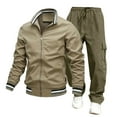 thumbnail image 1 of Dpytoraw Men's Sweat Suit Two Piece Outfit Casual Contrast Sports Jogging Tracksuits Set, 1 of 2