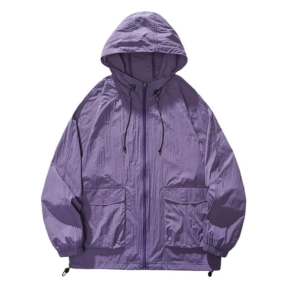 Dpytoraw Men's UPF 50  Sun Outdoor Lightweight Full Zip Hoodie Jacket Long Sleeve Fishing Hiking Performance Shirt