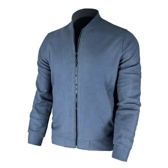 Dpytoraw Mens Casual Jacquard Jackets Color Block Lightweight Jacket Fashion Zipper Coat With Pockets