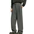 thumbnail image 1 of Dpytoraw Mens Casual Pants Pleated Loose Fit Dress Pants Elastic Waist Slacks Trousers, 1 of 4
