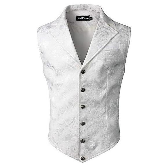 Dpytoraw Mens Court Style Fashion Single Suit Vest Sleeveless Jacket