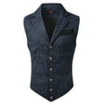 thumbnail image 1 of Dpytoraw Mens Court Style Fashion Single Suit Vest Sleeveless Jacket, 1 of 4