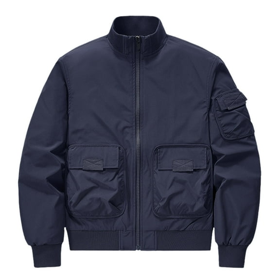 Dpytoraw Mens Jacket Oversized Functional Jacket Mens Workwear Korean Version Trendy Baseball Jacket