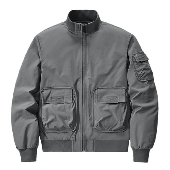 Dpytoraw Mens Jacket Oversized Functional Jacket Mens Workwear Korean Version Trendy Baseball Jacket