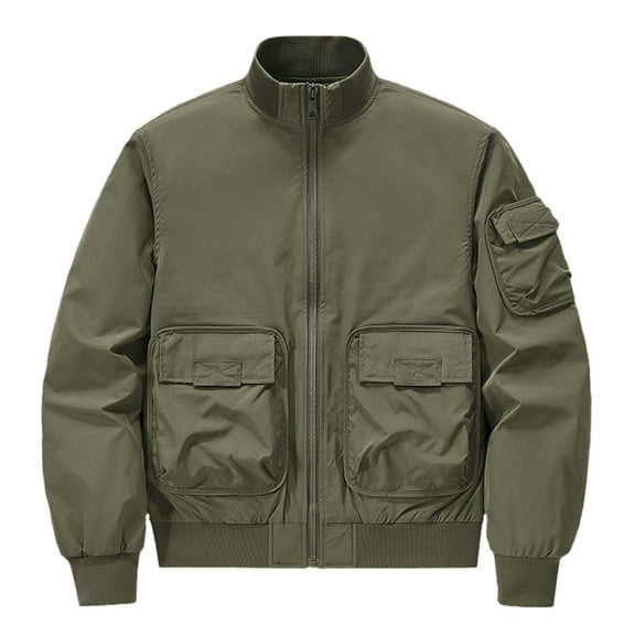 Dpytoraw Mens Jacket Oversized Functional Jacket Mens Workwear Korean Version Trendy Baseball Jacket