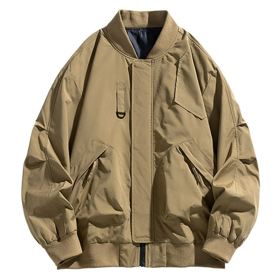 Dpytoraw Mens Jackets Autumn Winter Casual Color Plus Size Big And Tall Zipper Outdoor Sport Coat Jacket