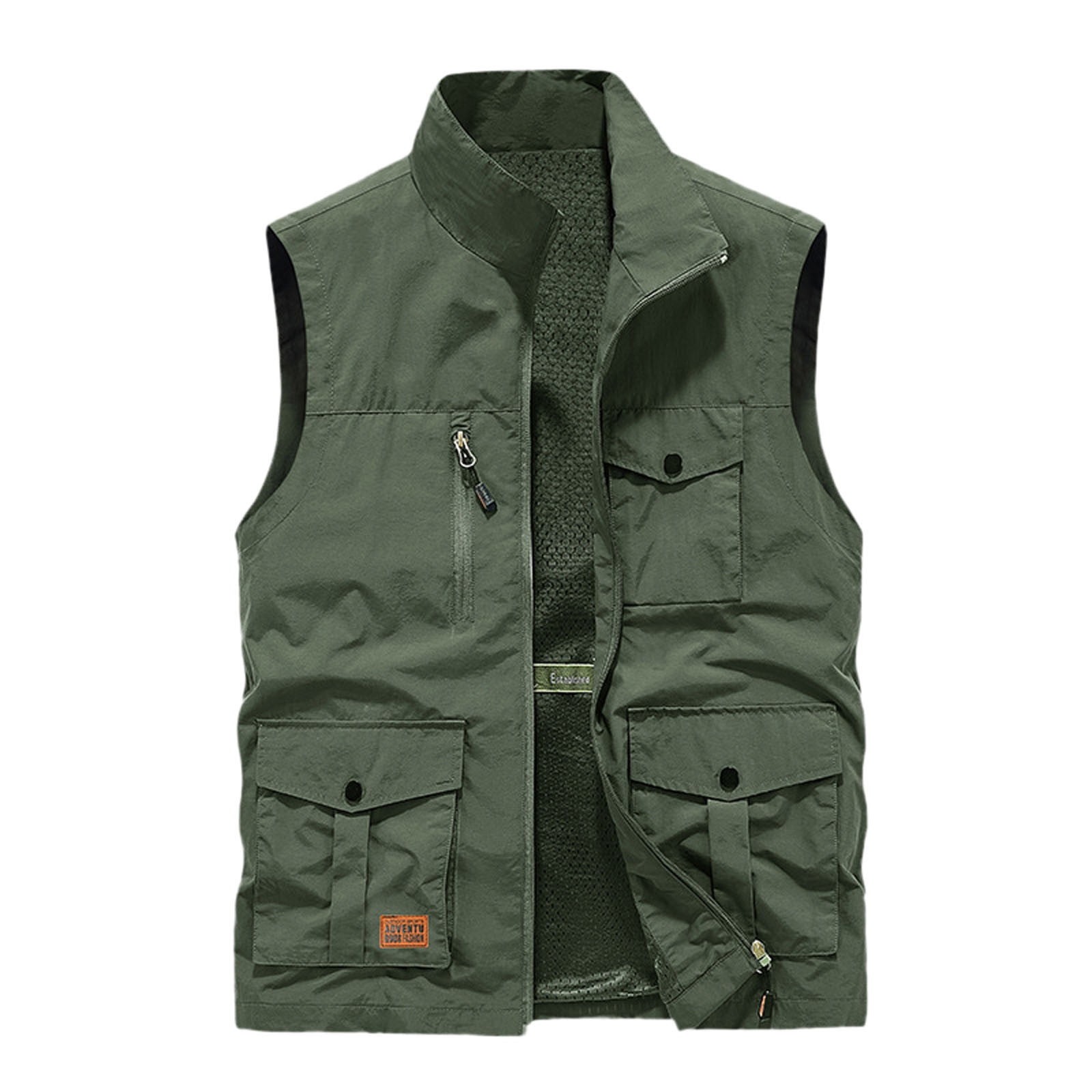 Dpytoraw Mens Lightweight Softshell Vest Outdoor Utility Travel Vest ...