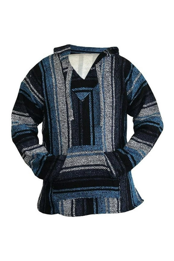 Mexican Hoodie Hippie Surf Poncho Sweater Sweatshirt Pullover