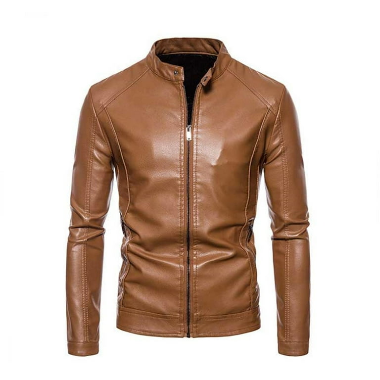 Dpytoraw New Men's Leather Jacket Slim Fit Border Autumn And Dpytoraw New Men's Leather Jacket Slim Fit Border Autumn And