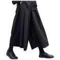 thumbnail image 1 of Dpytoraw Retro Dark Wide Leg Fashion Men's Culottes Eighth, 1 of 5
