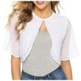 thumbnail image 1 of Dpytoraw Shawl Women's Elegant Bolero Women's Elegant Cardigan Silk Quilted Vest Thin Sleeve Jacket Elegant Chic Cardigan Wedding Cover Dress Beach Women's Cardigan, 1 of 5